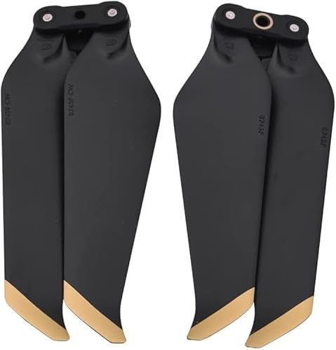 MCHkR Ersatzpropeller für 2 Pro- und Zoom-kompatible, geräuscharme Klapp-Drohnen-Requisiten, Farbe, 2 Paar Geräuschreduzierungszubehör(Gold 1 Pair) von MCHkR