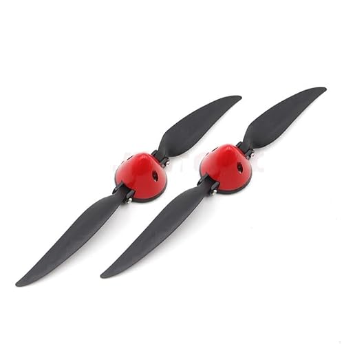 MCHkR Klapppropeller-Set mit 2 10 x 6 2-Stützen mit Kunststoffspinner D42,5 x 4 mm für den Austausch von RC-Flugzeugen und Motorseglern(2 Set 3.17MM) von MCHkR