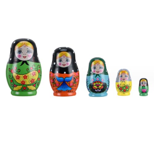 MCLIUJIA Russische Matroschka Puppen Nistpuppen-Set, 5-teilig, Russische Matroschka-Puppe, Hölzerne Piratenfiguren, Einzigartiger Akzent Für Piratendekoration Nistpuppen Russische von MCLIUJIA