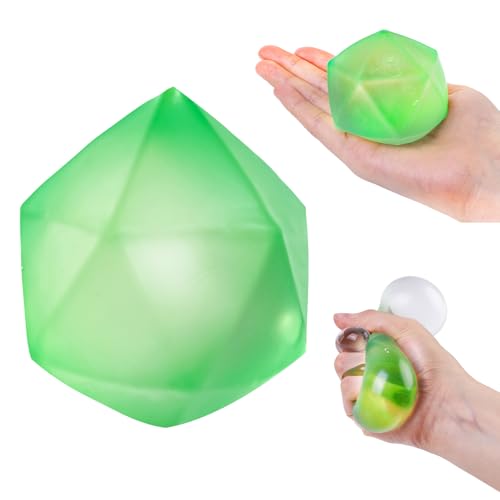 MCPINKY Ice Cube Stressball, Malzzuckerkugel, sensorisches Fidget-Spielzeug, grüner Quetschball für Kinder, Büro, Schule von MCPINKY