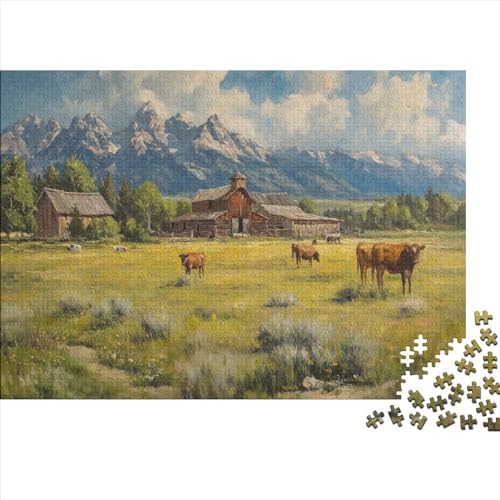 Berge und Wasser Puzzle 1000-Stücke Für Erwachsene Landschaft Schwieriges Puzzle Lernspiel Geschenke von MCSQAEEZE