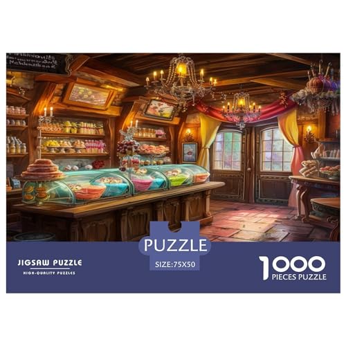 Dessert Shops Hölzernes Puzzles Für Erwachsene 1000 Teile Dessert Puzzle Lernspiele Heimdekoration Puzzle 1000pcs (75x50cm) von MCSQAEEZE