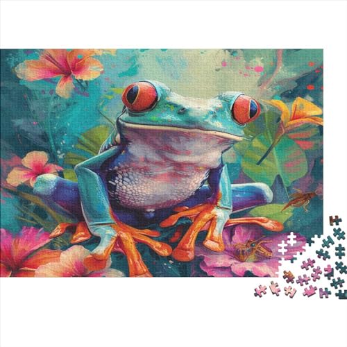 Little Frogs Hölzernes Puzzles Für Erwachsene 500 Teile Frog Stressabbau Heimdekoration Puzzle 500pcs (52x38cm) von MCSQAEEZE