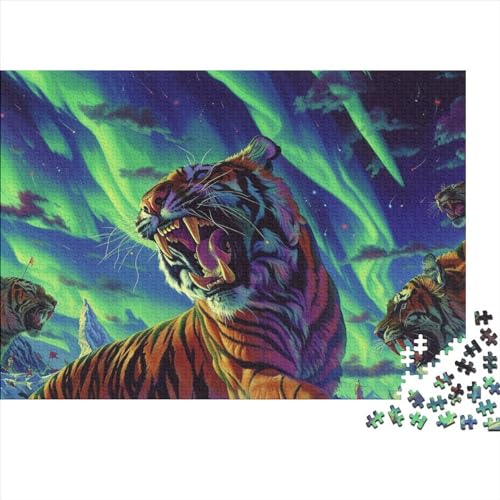 Tiger Puzzle 1000-Stücke Für Erwachsene Tiere Nachhaltiges Puzzle Herausforderndes Spiel Wohnkultur von MCSQAEEZE