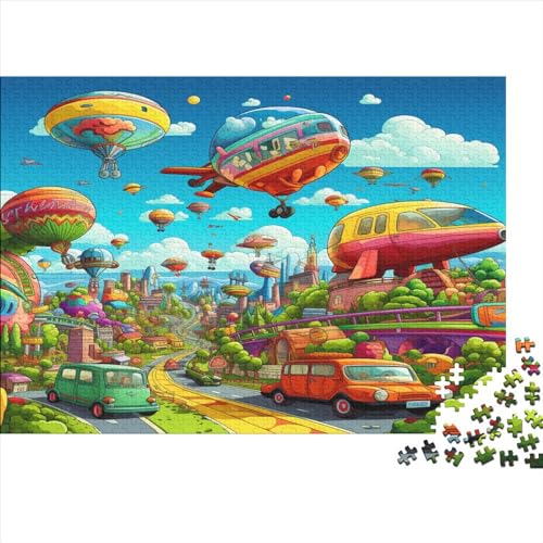 Transportation Hölzernes Jigsaw Puzzles Für Erwachsene Kinder 1000 Teile Transport Stressabbau Geschenke Einzigartige Heimdekoration 1000pcs (75x50cm) von MCSQAEEZE