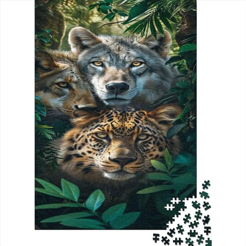 Wolf Puzzle 300-Stücke Für Erwachsene Tiere Schwieriges Puzzle Herausforderung Spielzeug Wohnkultur von MCSQAEEZE