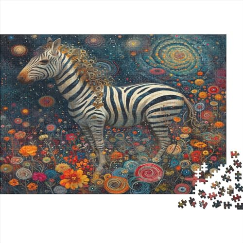 Zebra Puzzle 1000-Stücke Für Erwachsene Tiere Nachhaltiges Puzzle Herausforderung Spielzeug Geschenke von MCSQAEEZE