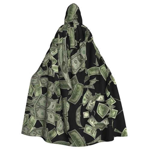 Dollar Sign Money Unisex Full Length Hooded Robe Cloak Long Cape Cosplay Costume Magician Cloak Party von MDATT