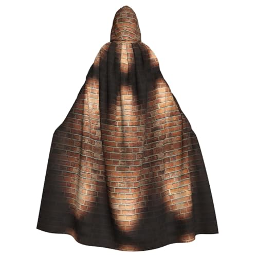 MDATT Brick Wall Unisex Umhang mit Kapuze in voller Länge, langer Umhang für Cosplay, Kostüm, Zauberer, Umhang, Party von MDATT