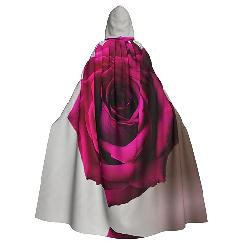 MDATT Herren-Kapuzenumhang, Halloween-Kostüm, Erwachsenen-Umhang, Outfit, Karneval, Cosplay, schwarze schwarze Rose von MDATT