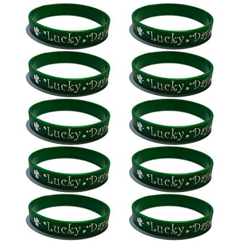 10 Stück St. Patrick's Day Silikonarmband Urlaub Festival Geschenk Für Kinder Kinder Bühnenauftritt Geschenke von MDHQ