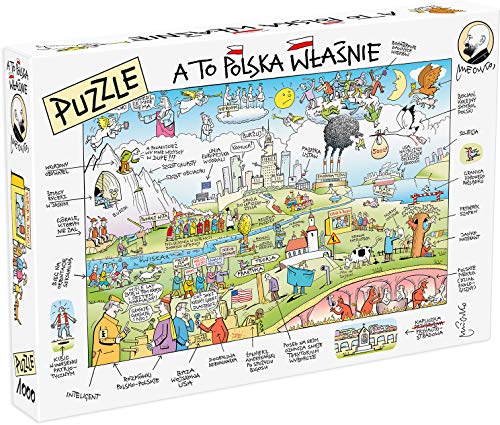 Puzzle 1000 Elementów A to Polska Właśnie Ilustracje Andrzej Mleczko Duże Puzzle do Układania Puzzle dla Dzieci i Dorosłych Zabawa dla Całej Rodziny Puzzle NA Ścianę MDR von MDR