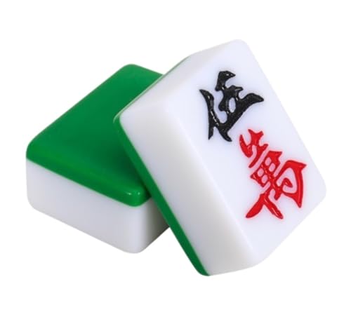 MDWZH Mahjong Set Mahjong-Set, Professionelles Chinesisches Mahjong-Spielset for Spiele Im Chinesischen Stil, Mit Aufbewahrungstasche Mahjong Erwachsene(Grün) von MDWZH