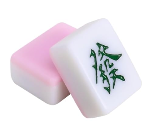 Mahjong Set Mahjong-Set, Professionelles Chinesisches Mahjong-Spielset for Spiele Im Chinesischen Stil, Mit Aufbewahrungstasche Mahjong Erwachsene(Pink) von MDWZH