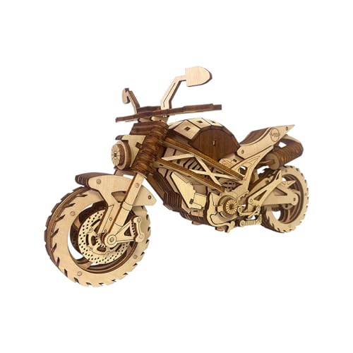 20cm 3D Holz Motorrad Puzzle-Holz Modell Auto Kits für Erwachsene-Gehirn Teaser Puzzle Dirt Bike Motorrad als Geschenk für Valentinstag/Brithday zu Bauen von MDZO