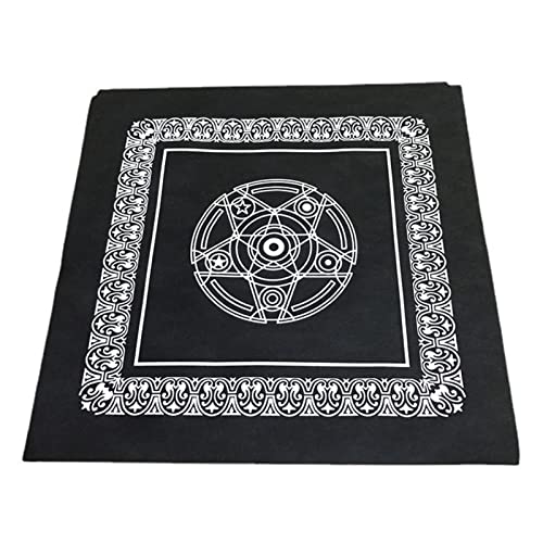 MEAKTSMI 49x49cm Pentagramm Wahrsagerei Altartuch Tarotkarte Tischdecke Brettspiel Glück Astrologie Samtkartenblock von MEAKTSMI