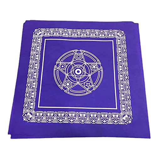 MEAKTSMI 49x49cm Pentagramm Wahrsagerei Altartuch Tarotkarte Tischdecke Brettspiel Glück Astrologie Samtkartenblock von MEAKTSMI