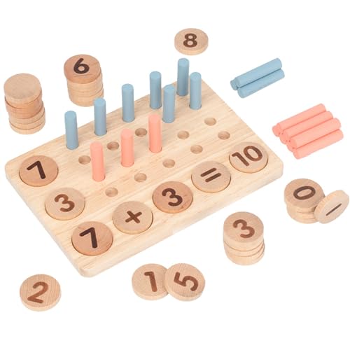 MEAKTSMI Friendly Wood Number Matching Board Toy Für Kleinkind Mit Sicherem Gemälde Für Praktisches Lernen Und Mathematisches Kognitives Wachstum von MEAKTSMI