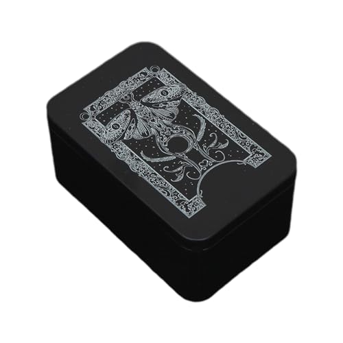 MEAKTSMI Rechteckige Metallkarten Box Tarotkarten Behälter Schmuck Aufbewahrungskoffer Verpackung Pokerspiel Leere Pokerkarten Aufbewahrungsbox von MEAKTSMI