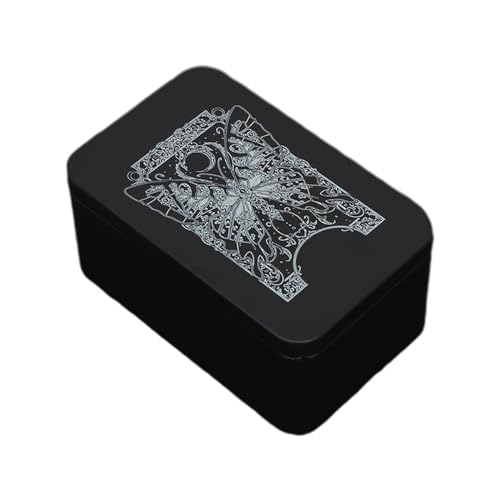 MEAKTSMI Rechteckige Metallkarten Box Tarotkarten Behälter Schmuck Aufbewahrungskoffer Verpackung Pokerspiel Leere Pokerkarten Aufbewahrungsbox von MEAKTSMI