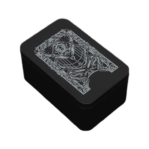 MEAKTSMI Rechteckige Metallkarten Box Tarotkarten Behälter Schmuck Aufbewahrungskoffer Verpackung Pokerspiel Leere Pokerkarten Aufbewahrungsbox von MEAKTSMI