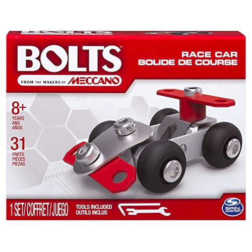 MECCANO Bausatz - Bolts Metall-Modelle ab 8 Jahren, 6 verschiedene Modelle, 26-31 Teile, 2 Werkzeuge, Montageanleitung von MECCANO