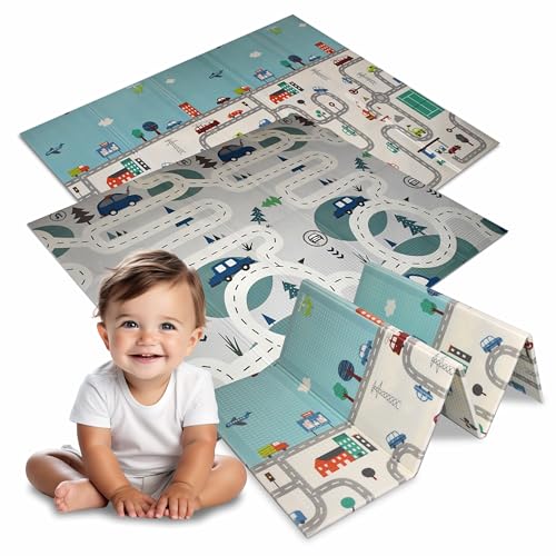 MEDAS PRO - Beidseitig Baby Spielmatte - Matte zum Krabbeln - Krabelmatte ab 1 Jahr - Kindermatte für Laufstall - Dicke Krabbeldecke - Abwaschbar Outdoor/Indoor Fallschutzmatte 180x200 von MEDAS PRO