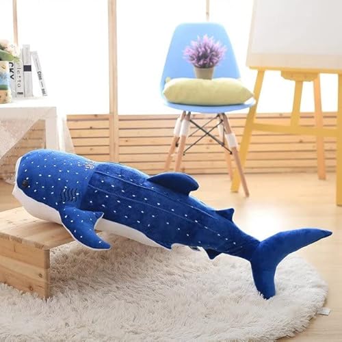 MEDFL 1pc 50/75 / 100cm Soft Shark Plüschtier Big Creative Blue Whale Gefüllte Soft Shark Sea Fish Plüsch Kissen Lovely Children Baby Doll 100cm blau von MEDFL