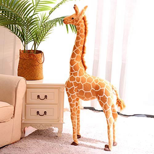 MEDFL Nette Giraffe Plüschtier Hirschpuppe große 100-140CM Puppe Cartoon Film und TV Kinder Geburtstagsgeschenk Wohnzimmer Dekoration A 140 cm von MEDFL