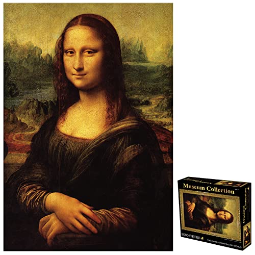 MEDOYOH Puzzle mit 2000 Teilen für Erwachsene, 《Mona Lisa》 von Da Vinci, Museum Collection Puzzle 70 x 100 cm, 2 mm Puzzle berühmtes Bild, Anti-Stress-Staycation, Todeszeit für Erwachsene und Kinder von MEDOYOH