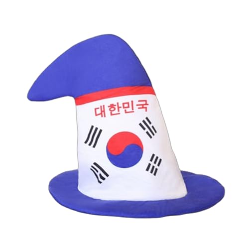 Lustiger Hut für Erwachsene, koreanische Flaggen, bedruckt, Karnevalshut, einzigartige Kopfbedeckung, Damen, Herren, Halloween, Party, Geschenk, Geburtstag, Karneval, Hut für Erwachsene, Karneval, von MEELYHOME