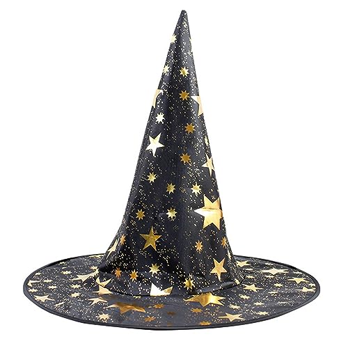 MEELYHOME Halloween Hexenkappe Cos-play Zauberer Hut Hexenhut Damen Herren Unisex Hexe Cosplay Kostüm Hut Party Cap Festival Kopfbedeckung Hexenhut Unisex Hut Kostüm Zubehör Partyhut von MEELYHOME