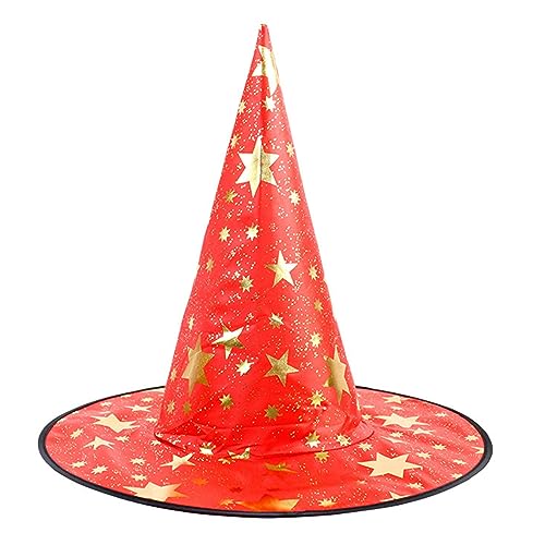 MEELYHOME Halloween Hexenkappe Cos-play Zauberer Hut Hexenhut Damen Herren Unisex Hexe Cosplay Kostüm Hut Party Cap Festival Kopfbedeckung Hexenhut Unisex Hut Kostüm Zubehör Partyhut von MEELYHOME