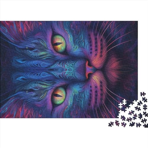 300-teiliges Puzzle für Erwachsene, geheimnisvolle Katze, Dekompressionsspiel, Spielzeug, Puzzles, Geburtstagsgeschenke (Größe 40x28cm) von MEFESE