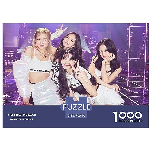 Blackpink Puzzles Für Jugendliche Lernspiel 1000 Teile Holzpuzzles Für Geburtstag Weihnachten Geschenk 75X50CM Puzzles Für Erwachsene 1000 Teile von MEFESE