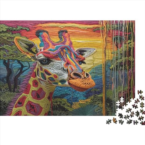 ColoRot Giraffe Puzzle 1000 Teile Puzzles Für Erwachsene Klassische Puzzles 1000 Teile Erwachsene Puzzlespiel Erwachsene 1000 Teile Erwachsenen Puzzlespiel Puzzel 1000pcs (75x50cm) von MEFESE