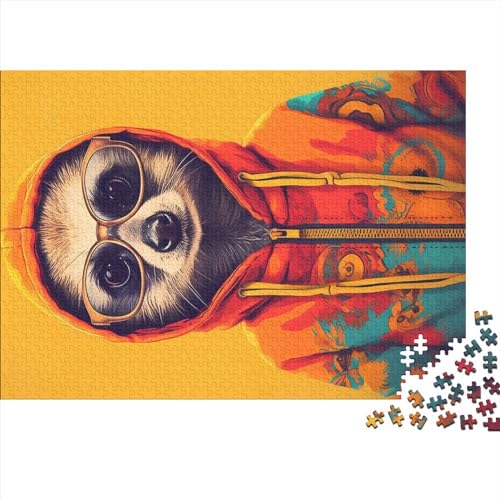 Erdmännchen-Hoodie-Puzzle, 300 Teile, Puzzle für Erwachsene, Puzzle-Spielzeug, Teenager-Puzzle, Geschenke, Wanddekoration (Größe 40x28cm) von MEFESE