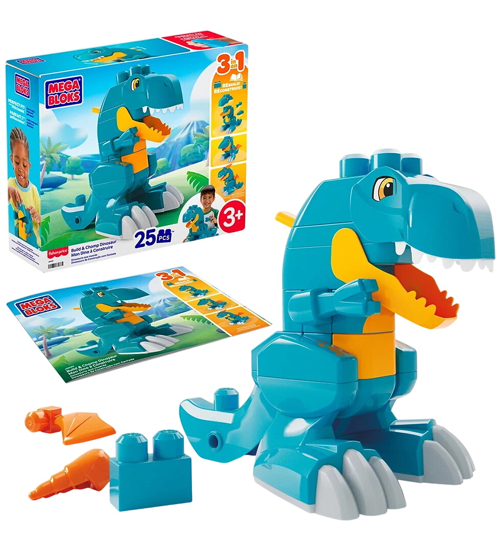 MEGA Bloks Bauklötze - 25 Teile - Bauen & Fressen Dinosaur - MEGA Bloks - One Size - Klötze MEGA Bloks Bauklötze - 25 Teile - Bauen & Fressen Dinosaur - MEGA Bloks - One Size - Klötze von MEGA Bloks