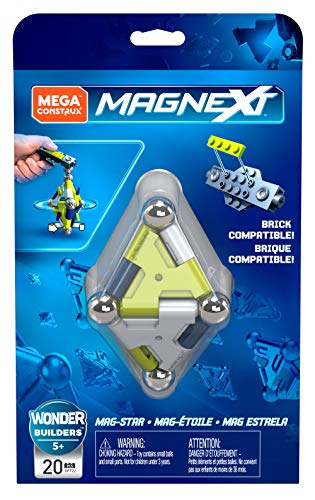 MEGA Construx GFF22 - Magnext Mag Stern magnetische Bausteine und Kugeln Bauset mit 20 Bausteinen, Spielzeug ab 5 Jahren Mehrfarbig von MEGA