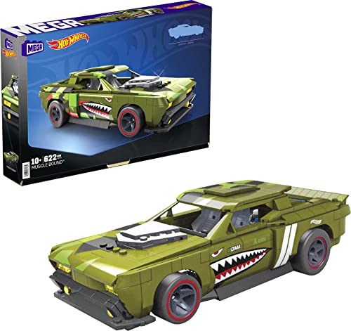 MEGA Construx Hot Wheels Muscle Bound, Bauauto, 622 Teile, Baustein-Set, Sammlerspielzeug für Kinder ab 10 Jahren, HHL99, Maßstab 1:18 von MEGA