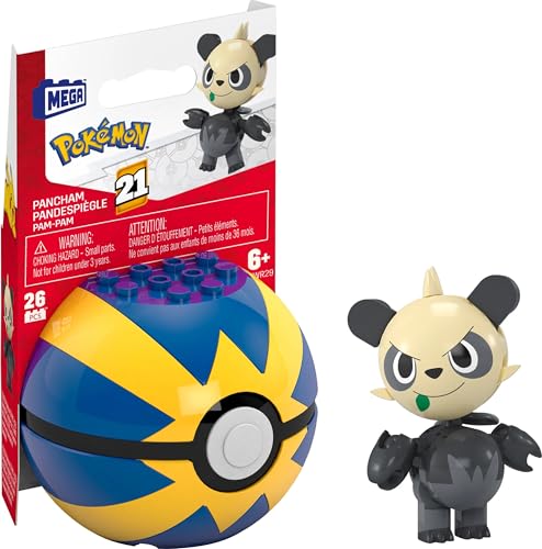 MEGA Pokemon Pancham Building Toy Kit, Poseable Action Figure (26 Pieces) for Kids von MEGA