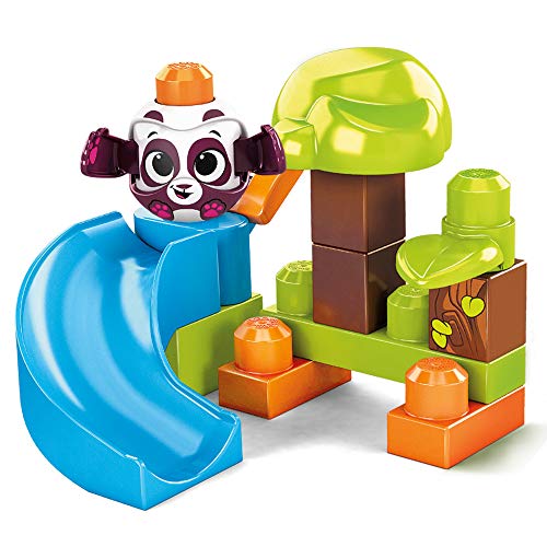 Mega Bloks GKX68 - Guck-Guck Panda-Rutsche Regenwald Spielset (14 Teile) von MEGA