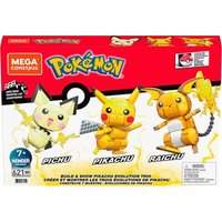 MEGA BRANDS GYH06 MEGA CONSTRUX Pokémon Trio (Pichu, Pikachu, Raichu) von MEGABRANDS