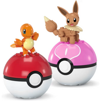 MEGA BRANDS JCR81 MEGA Pokémon 2er Pokéball Set - Evoli und Glumanda von MEGABRANDS