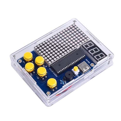 MEIBAOGE DIY Lötprojekt Spiel Kit Elektronisches Löten Kit mit 4 Spielen und Acrylkoffer für Lötübungen von MEIBAOGE