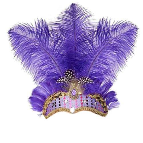 MEIBAOGE Kopfschmuck mit Tiermuster, Halloween-Kopfbedeckung, Fascinator, dekorative Stirnbänder, einzigartig für Frauen, Party-Kostüm von MEIBAOGE