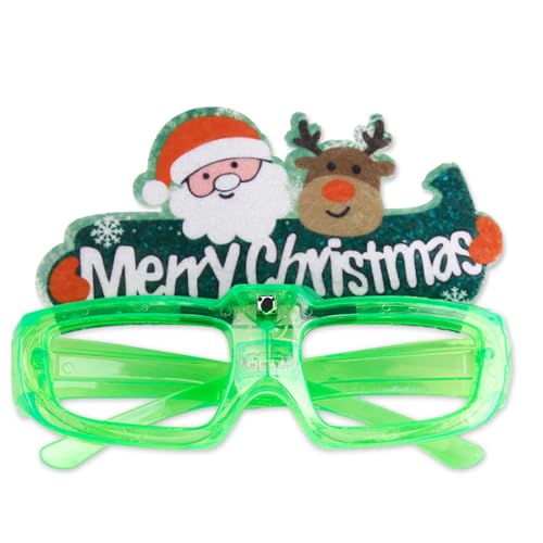 MEIBAOGE Weihnachtsbrille, Neujahrsbrille, beleuchtet, Weihnachtsfeier, Dekoration, einzigartige Foto-Requisiten von MEIBAOGE