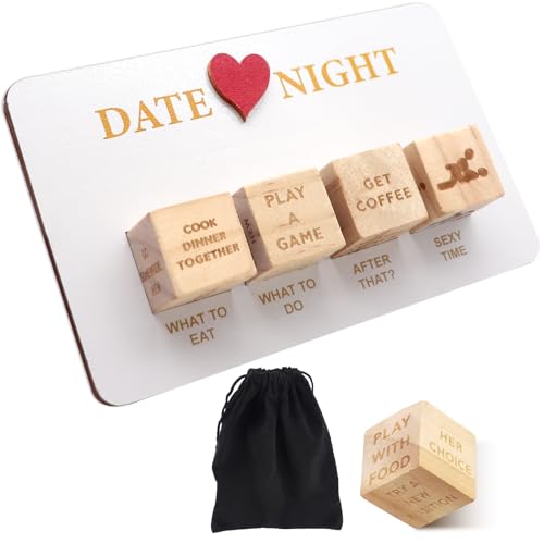 MEIEGOU Date Night Würfel Set, Romantisches Paar Würfel Spiel, Date Ideen für Paare, Einzigartiges Geschenk für Paar, Frauen und Männer, EIN anderes Dating-Erlebnis von MEIEGOU