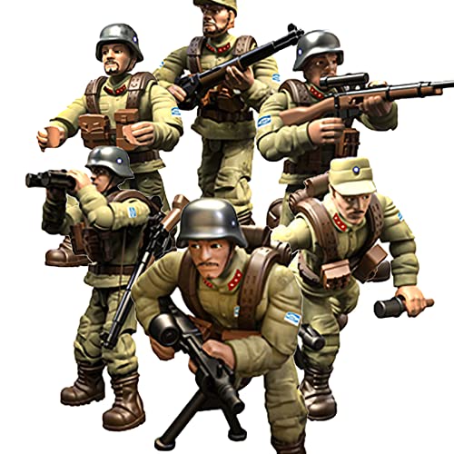 MEIEST Mini-Actionfiguren aus dem Zweiten Weltkrieg, Armee-Modell, Baustein-Spielzeug mit mehreren militärischen Waffen, Zubehör, Partygeschenk-Set für Kinder (CN Army) von MEIEST