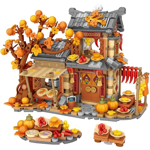 MEIEST Herbst Haus Bausteine Set,Chinesische Art Partikel BAU Gebäude Ziegel Spielzeug,Erntezeit Wohnkultur von MEIEST